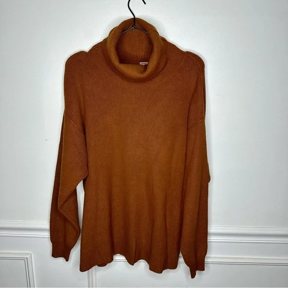 Free People Women’s Softly Structured Tunic Sweater in Tobacco Womens X-Small - Picture 2 of 9